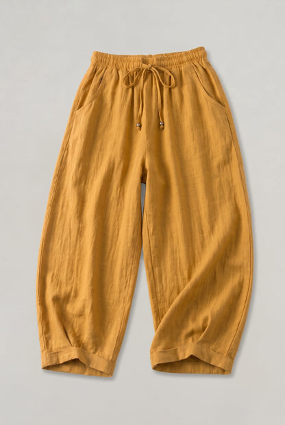 Women's Wide Leg Linen Trousers