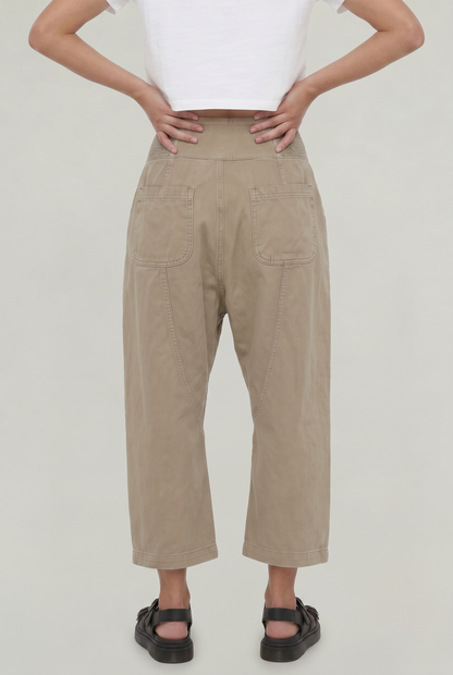 Women's Cotton Linen Wide Leg Trousers