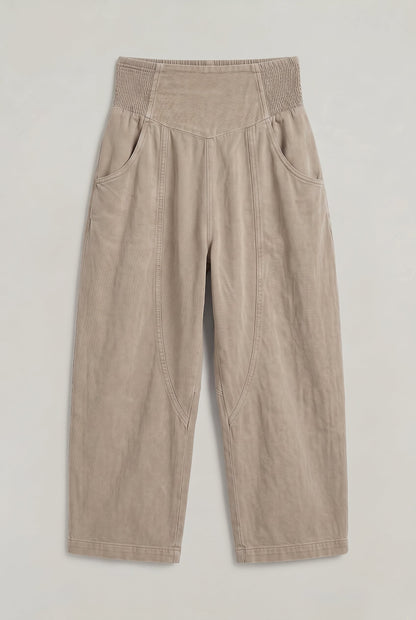 Women's Cotton Linen Wide Leg Trousers