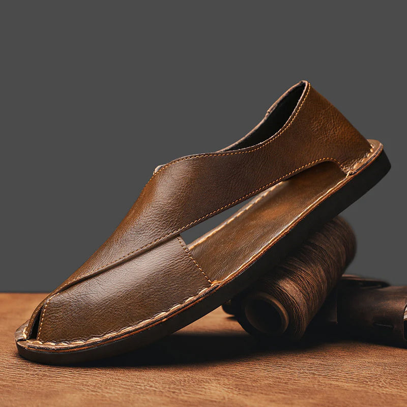 Rosenau | Herren Leder Sandalen
