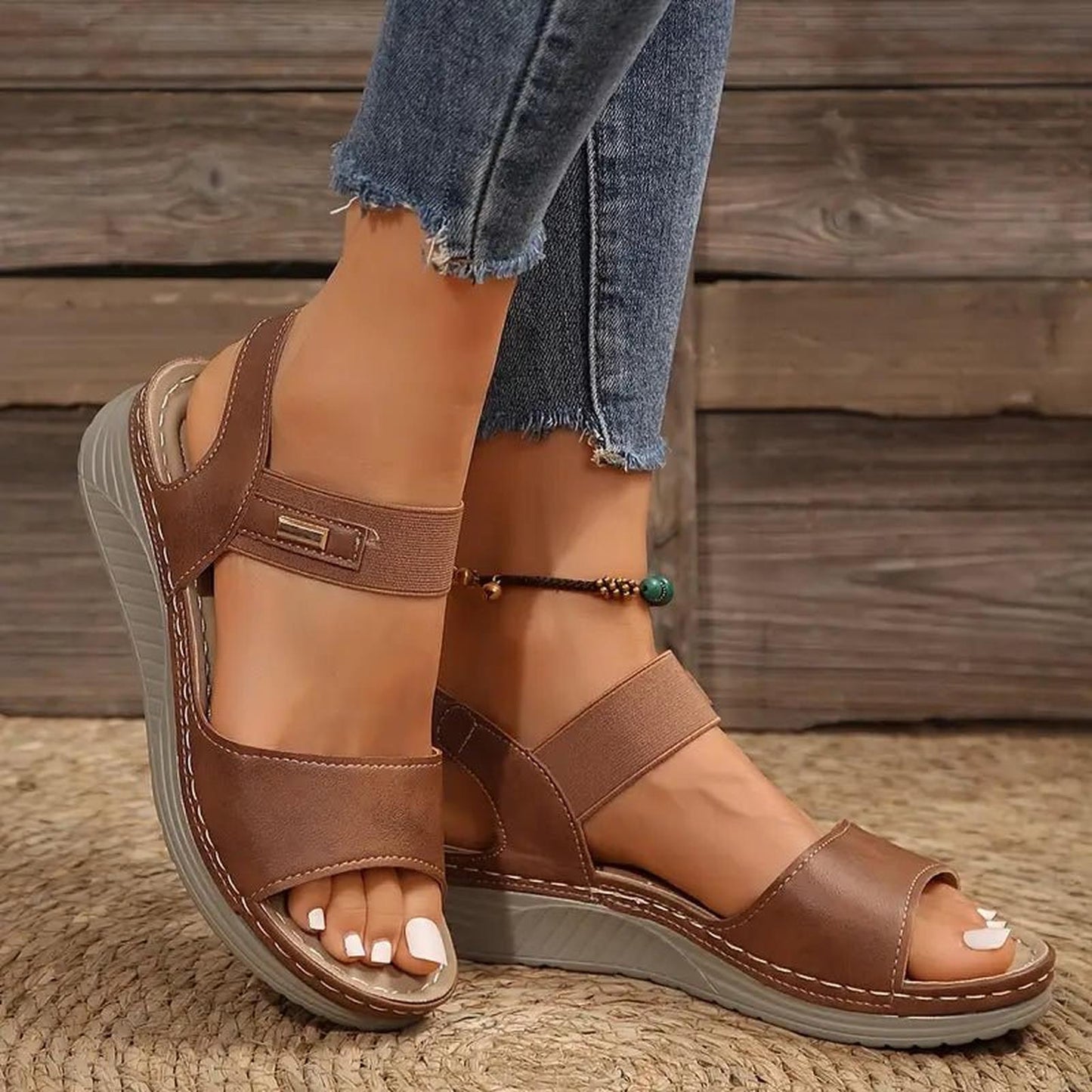 Hannah™ | Orthopedic Sandals with Velcro and Wedge Heel