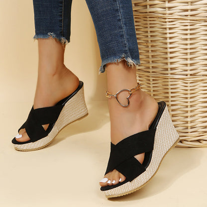 Hannah | Strap Wedge Sandals