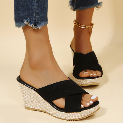 Hannah | Strap Wedge Sandals
