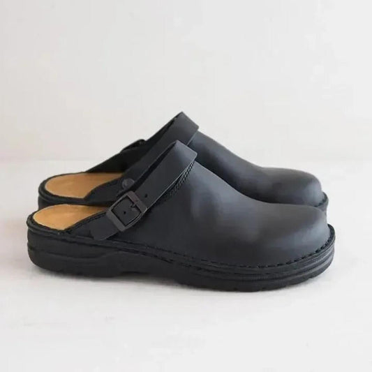 Rosenau™ | Herren Leder Pantoffeln mit Fußgewölbeunterstützung