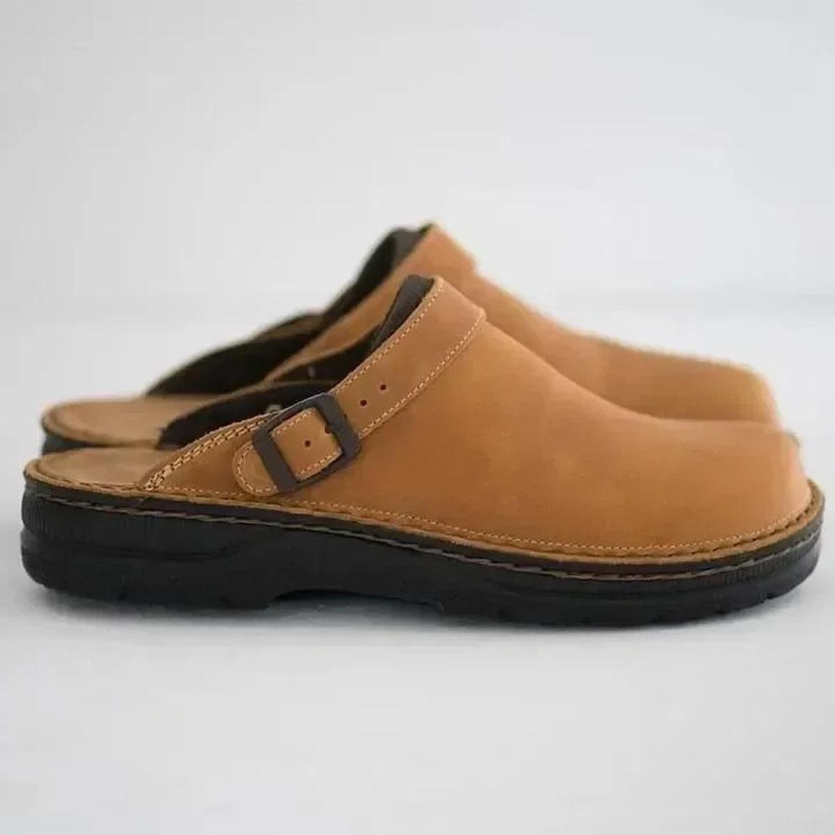 Rosenau™ | Herren Leder Pantoffeln mit Fußgewölbeunterstützung