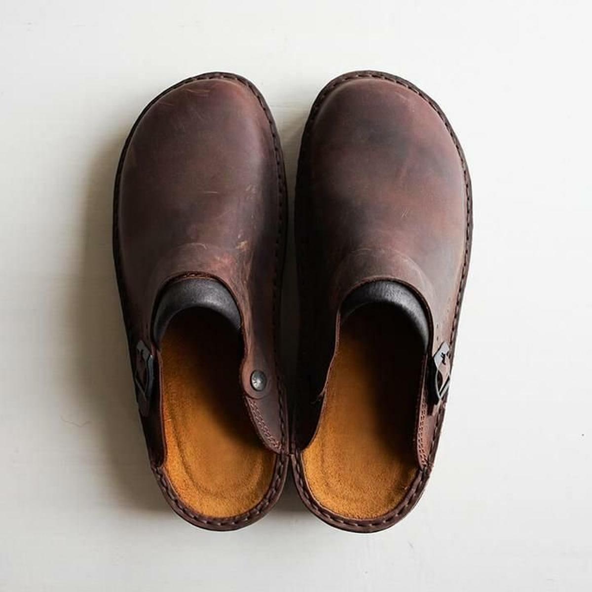 Rosenau™ | Herren Leder Pantoffeln mit Fußgewölbeunterstützung