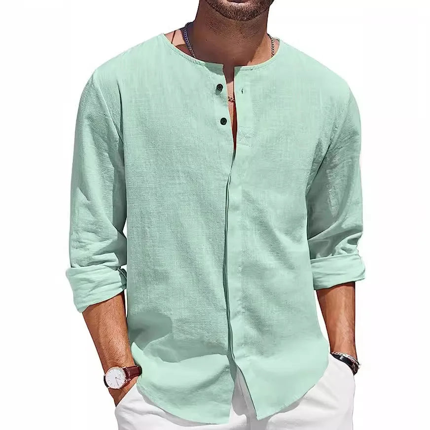 Carlson Linen Henley Summer Shirt