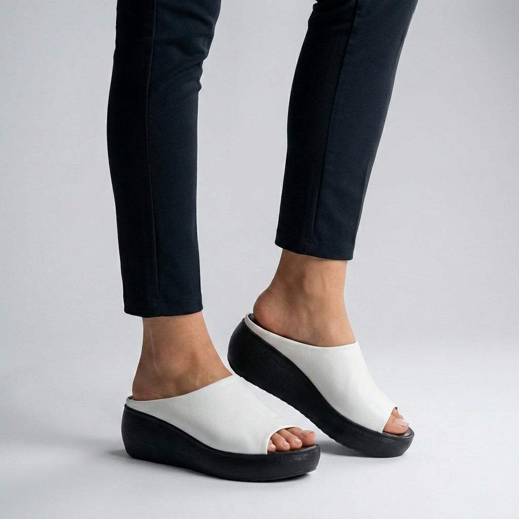 Rosenau™ | Leder Plattform-Sandalen