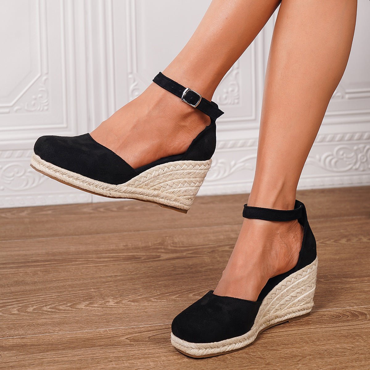 Hannah | Closed Toe Espadrille Wedges