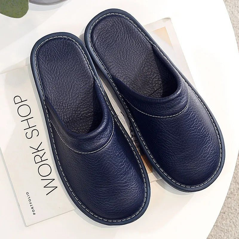 Leon | Premium Leather Cozy Slippers