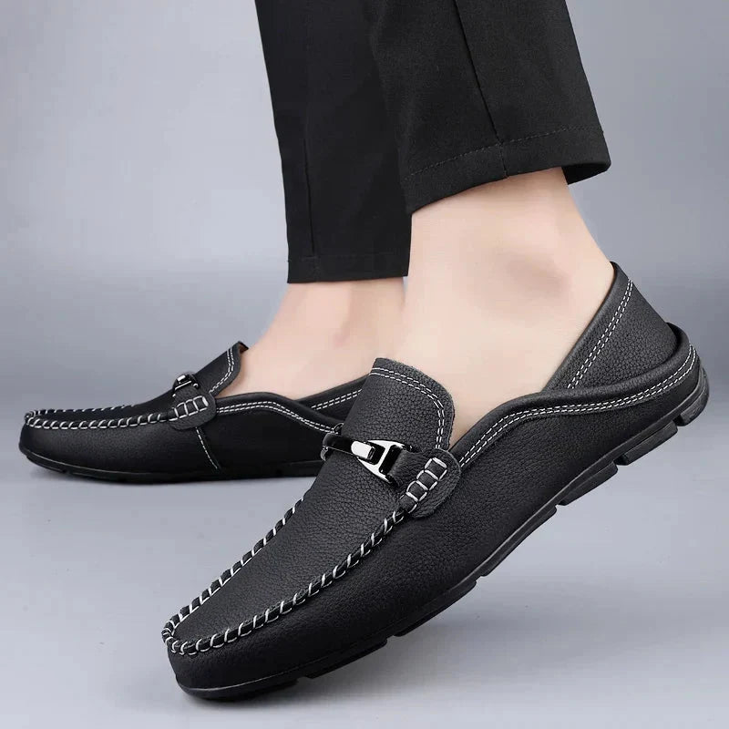 Samuel | Classic Stitch-Detail Driving Loafers