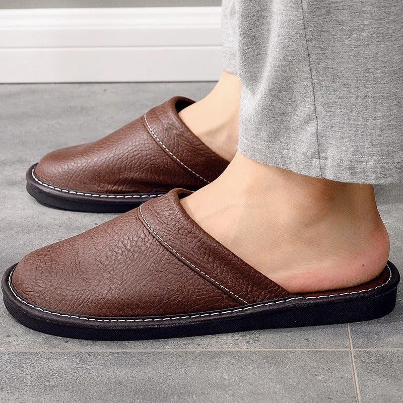 Leon | Premium Leather Cozy Slippers