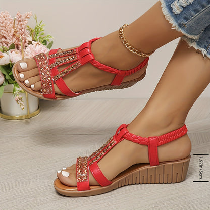Hannah | Bohemian Low Wedge Heel Sandals