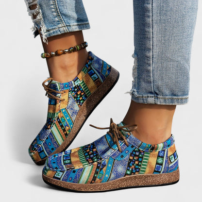 Hannah | Boho Comfort Sneaker — Wide Fit