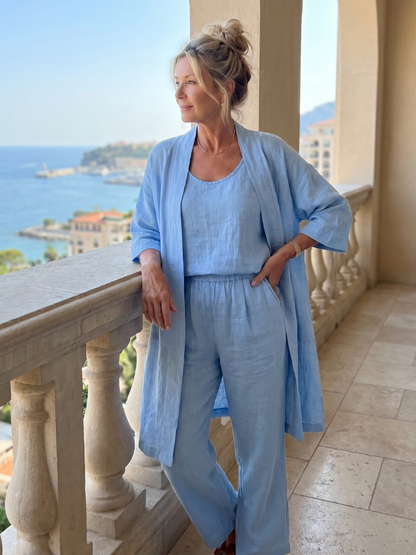 Adriana | Three-Piece Relaxed Top & Wide-Leg Pants Set