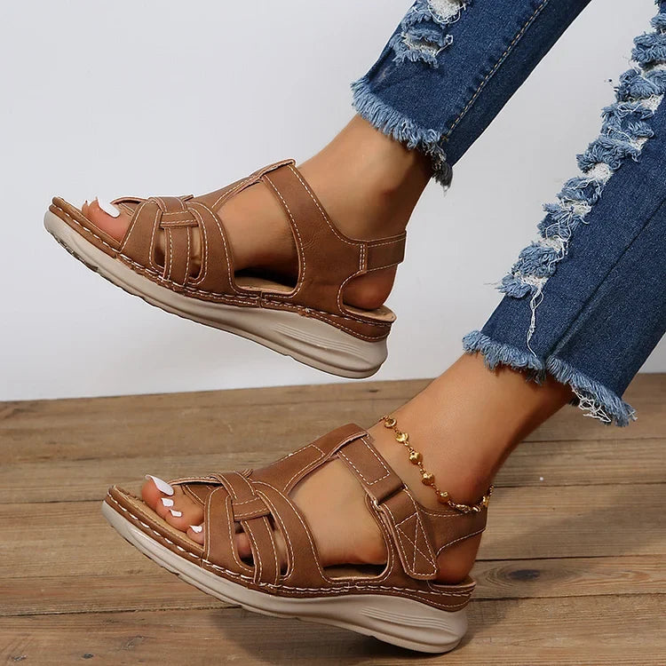 Rosenau™ | Orthopedic Leather Sandals in Vintage Style