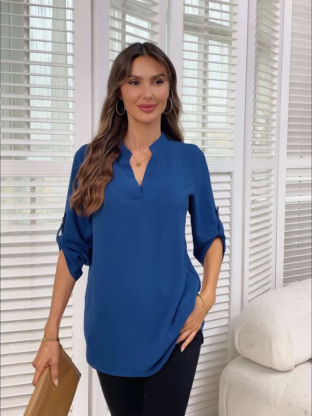 Julia | Effortless Refined V-Neck Blouse