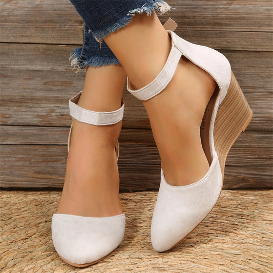 Hannah | Closed Toe Wedge Heels