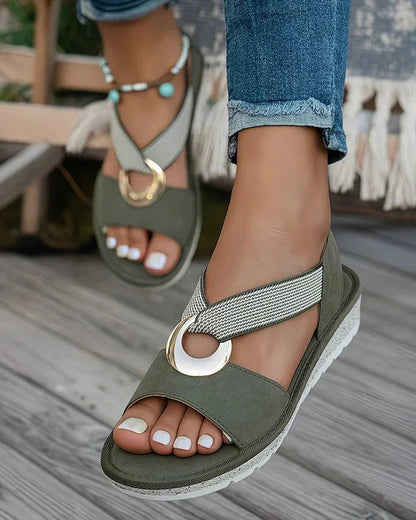 Laura | Orthopedic Sandals with metal Buckle and Arch Support