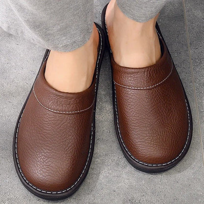 Leon | Premium Leather Cozy Slippers