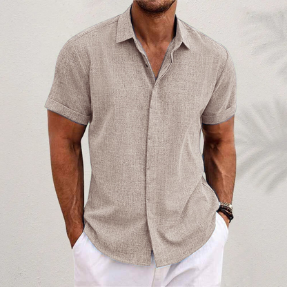Jaxon |  Lightweight Cotton Linen Short Sleeve Shirt
