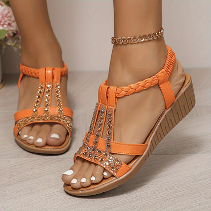 Hannah | Bohemian Low Wedge Heel Sandals