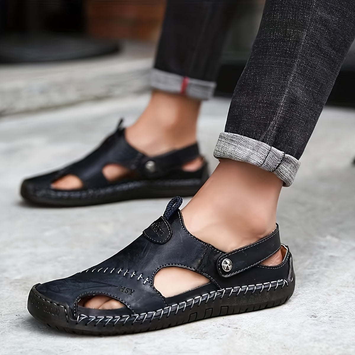 Rosenau | Herren Atmungsaktive Sandalen