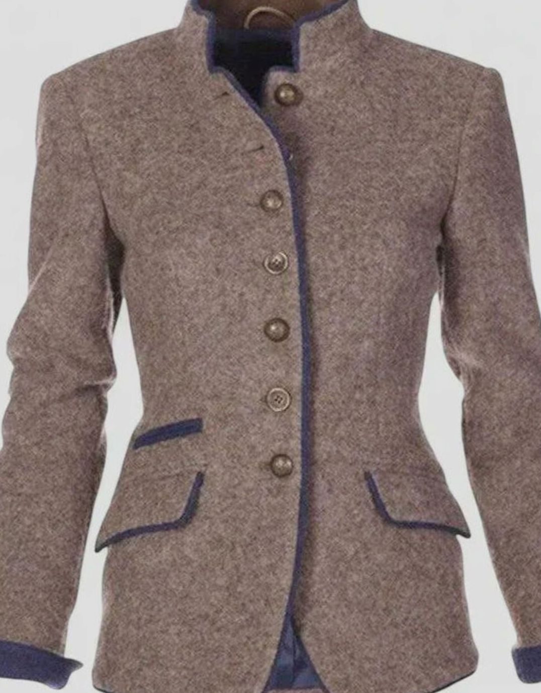 Clara | Women’s Elegant Stand-Collar Long-Sleeve Blazer