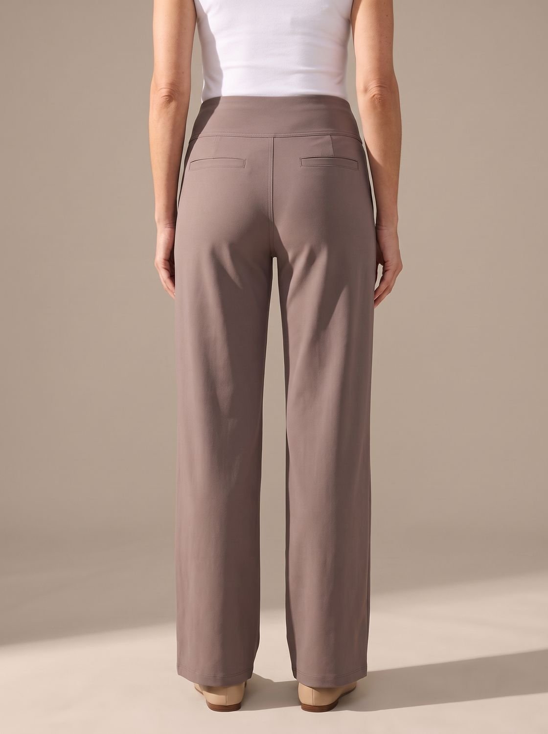 Elisabeth | Women’s High-Waist Wide-Leg Trousers with Elastic Waist & Pockets