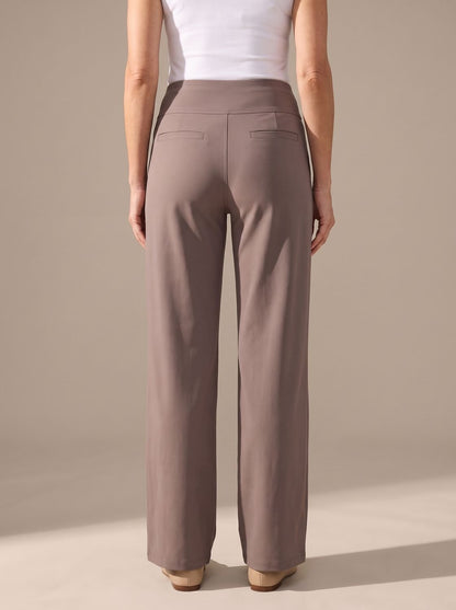 Elisabeth | Women’s High-Waist Wide-Leg Trousers with Elastic Waist & Pockets