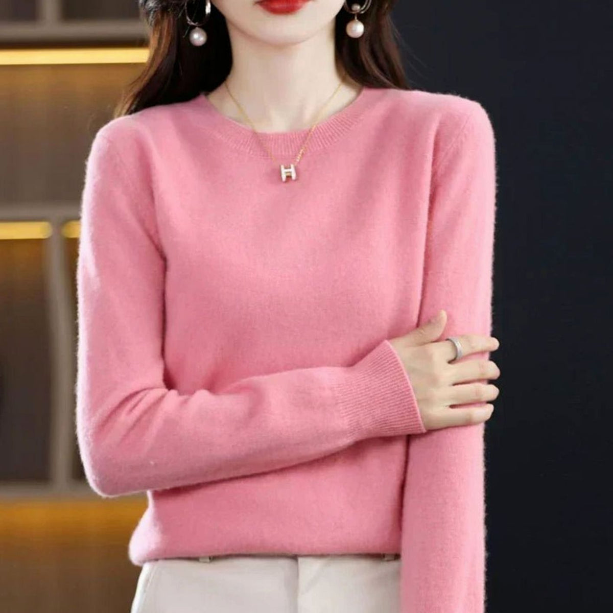 Annika | Women’s Classic Crew-Neck Soft-Knit Jumper