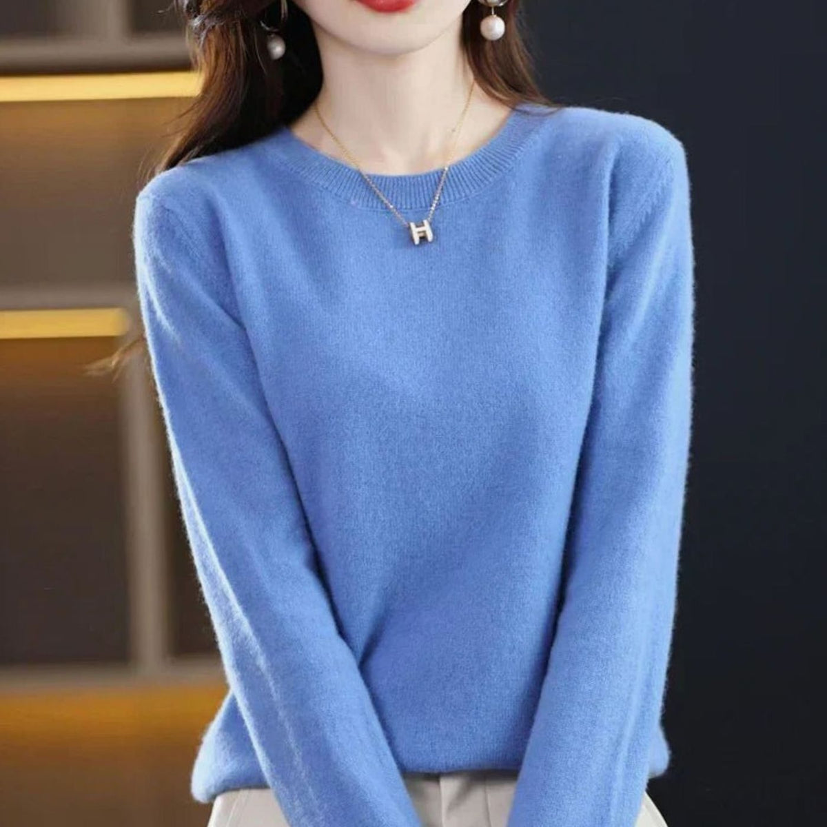 Annika | Women’s Classic Crew-Neck Soft-Knit Jumper