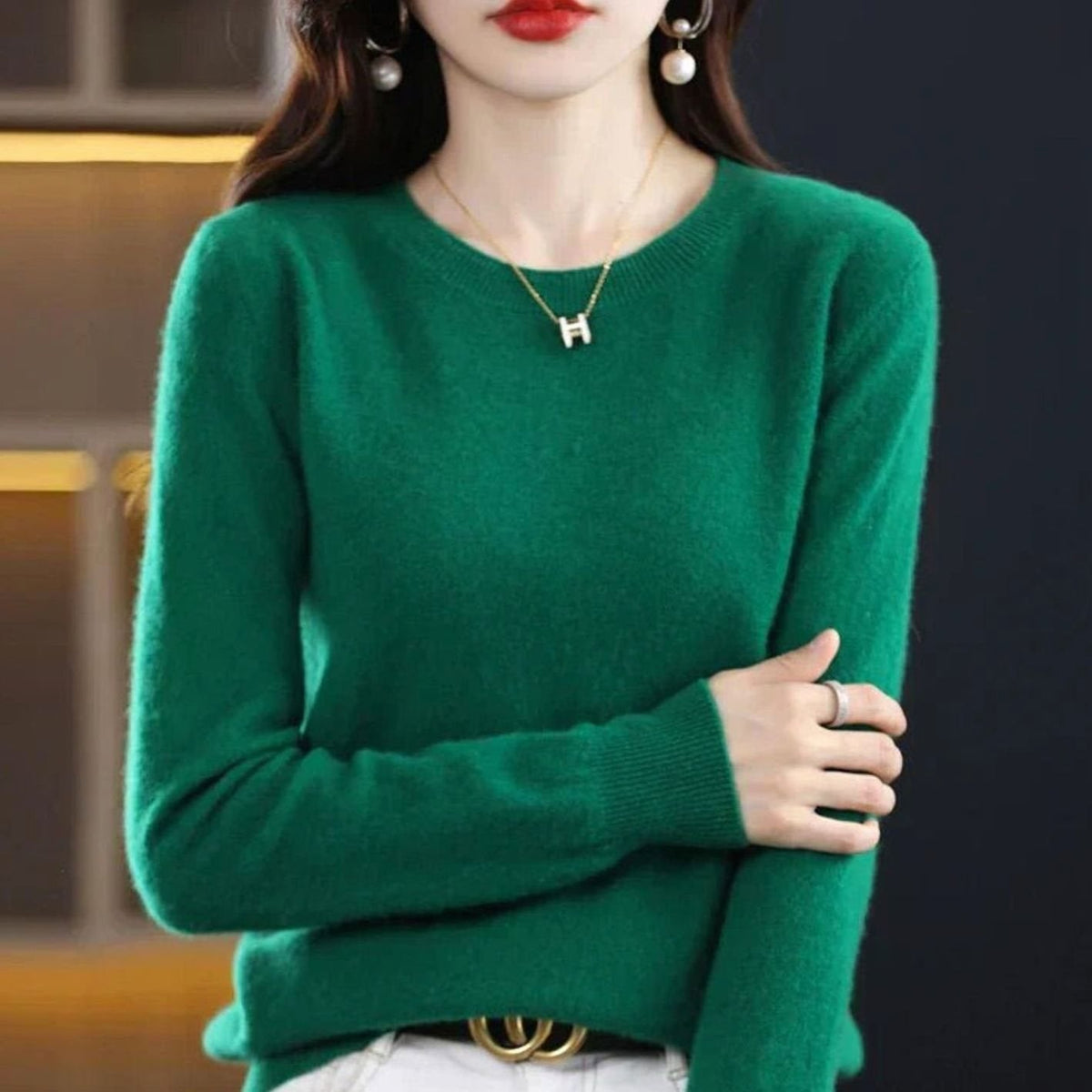 Annika | Women’s Classic Crew-Neck Soft-Knit Jumper