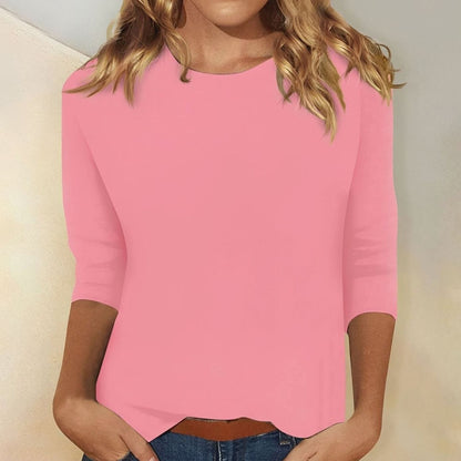 Clara | Women’s Casual Crew-Neck 3/4 Sleeve Top