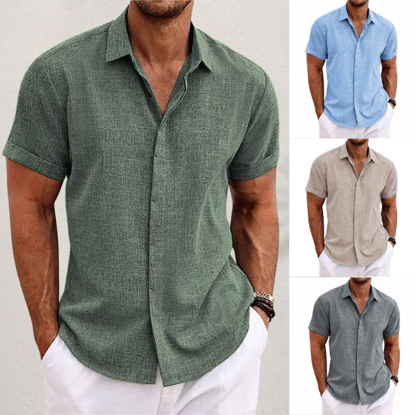Jaxon |  Lightweight Cotton Linen Short Sleeve Shirt