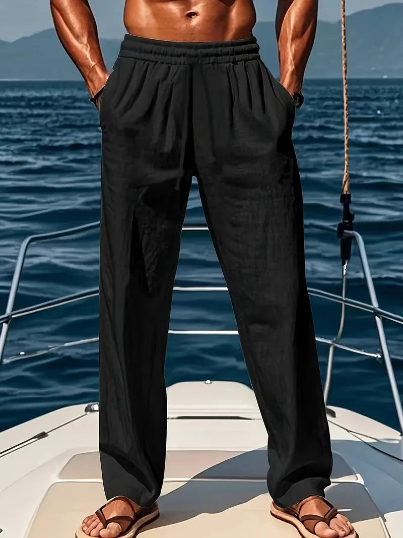 Lorenzo | Relaxed Wide-Leg Linen Trousers
