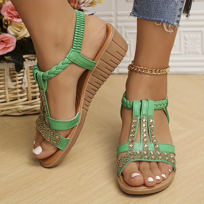 Hannah | Bohemian Low Wedge Heel Sandals