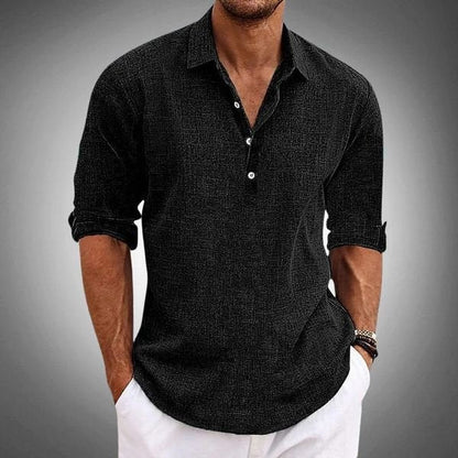Damian | Breathable Pure Linen Polo Shirt