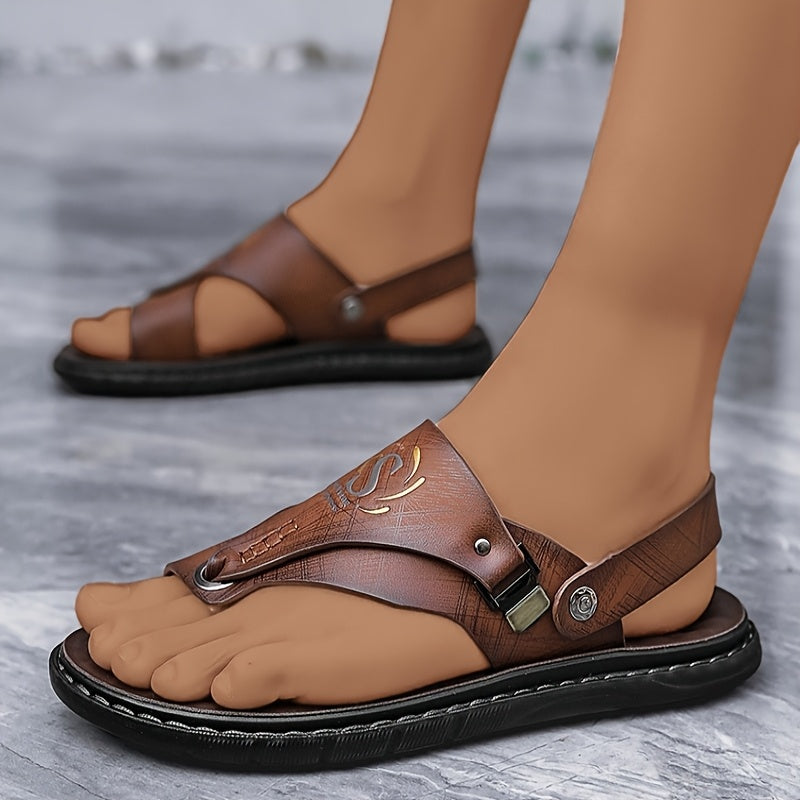 Rosenau | Herren Sandalen mit verstellbarem Riemen