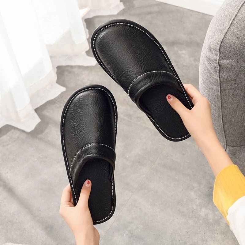 Leon | Premium Leather Cozy Slippers