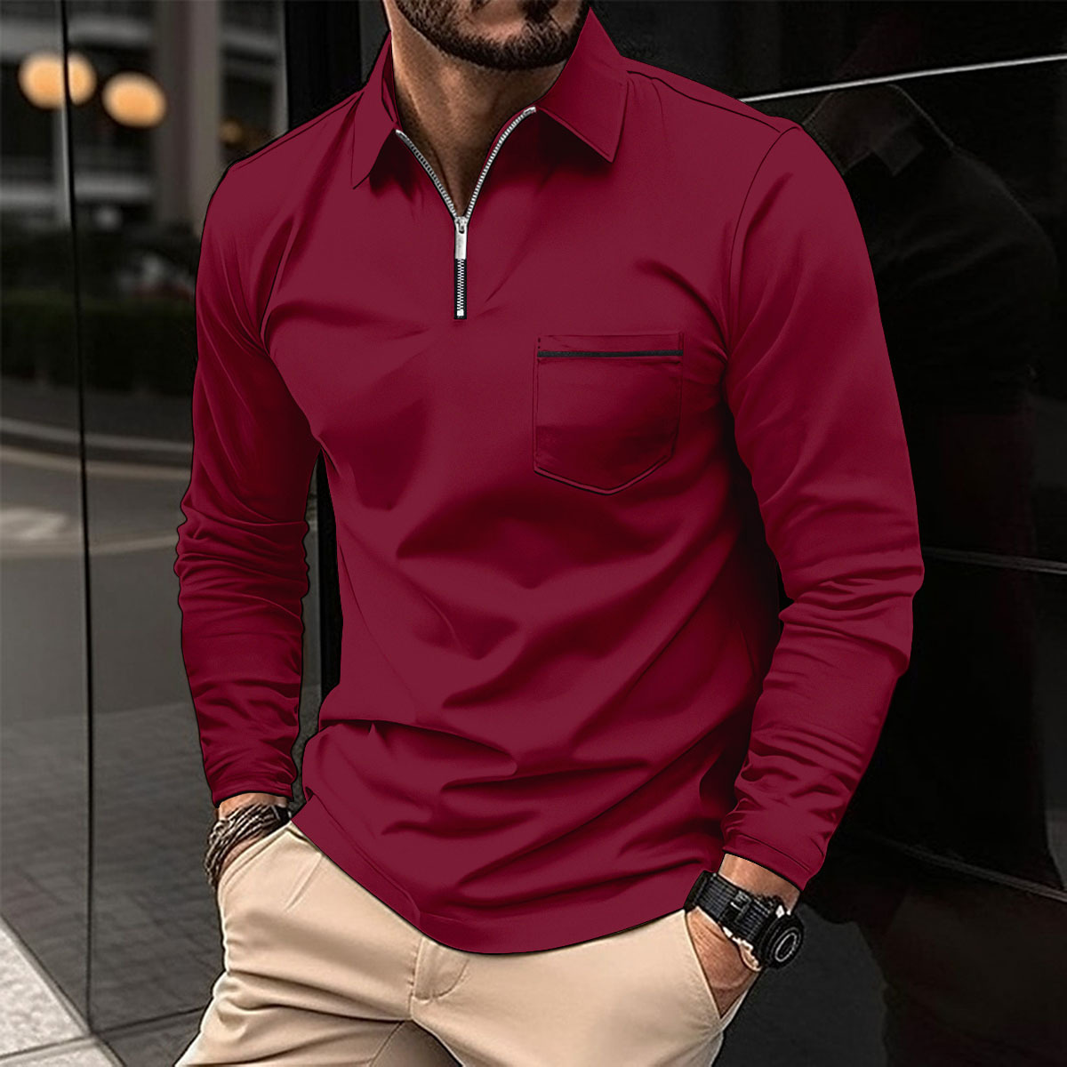 Easton | Refined Quarter-Zip Polo Shirt