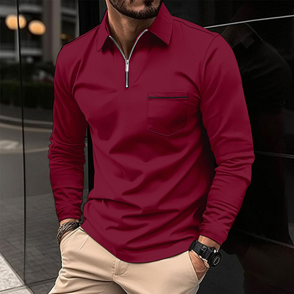 Easton | Refined Quarter-Zip Polo Shirt