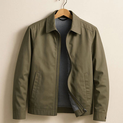Simon | Men’s Harrington Bomber Jacket with Checked Lining