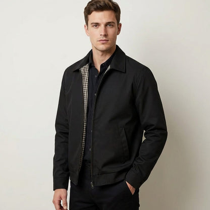 Simon | Men’s Harrington Bomber Jacket with Checked Lining