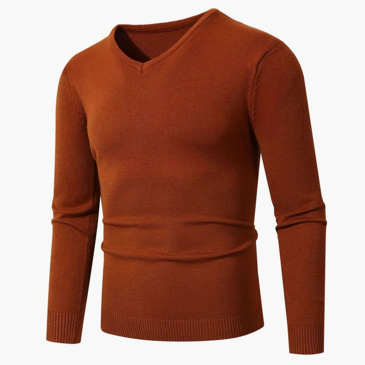 Lukas | Men’s Slim-Fit Fine-Knit V-Neck Jumper