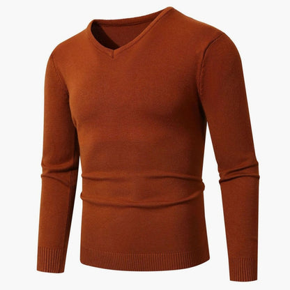 Lukas | Men’s Slim-Fit Fine-Knit V-Neck Jumper