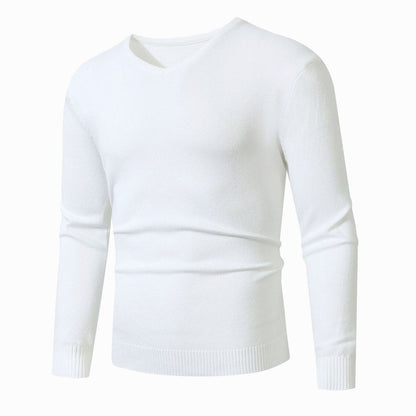 Lukas | Men’s Slim-Fit Fine-Knit V-Neck Jumper