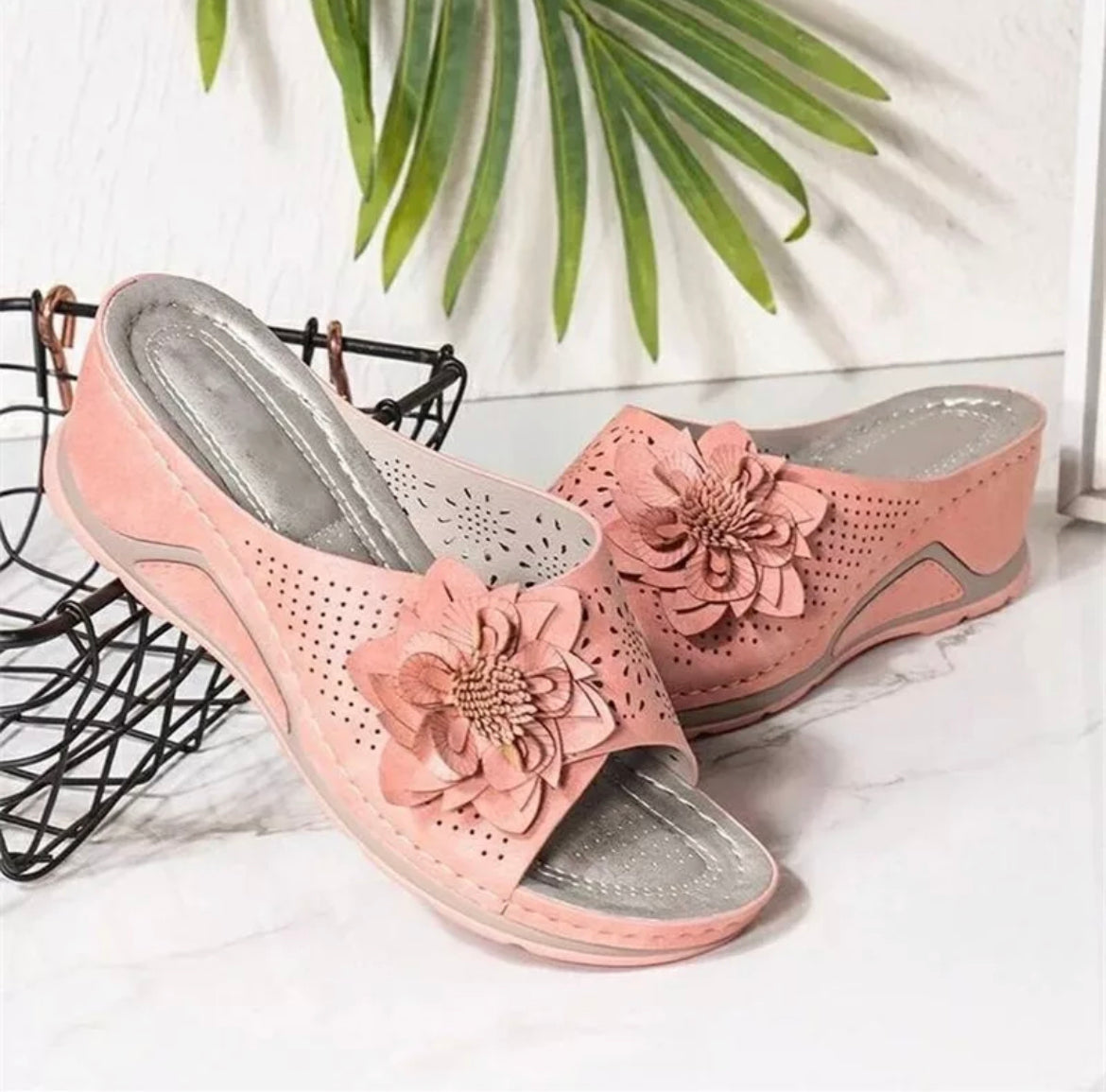 Rosenau | Leder-Sandalen mit Fußgewölbeunterstützung