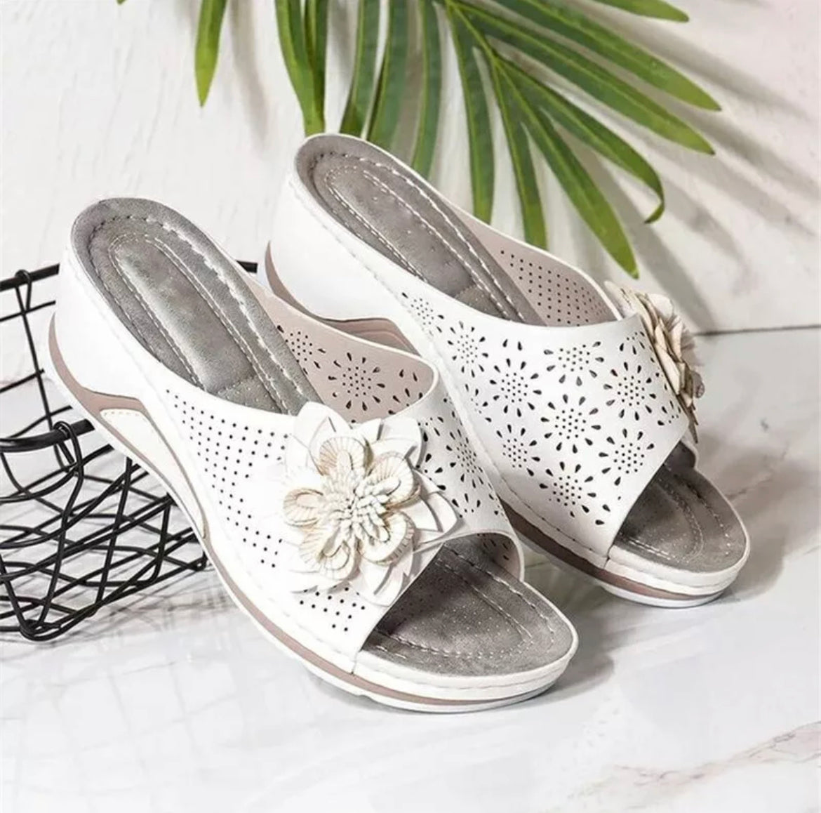 Rosenau | Leder-Sandalen mit Fußgewölbeunterstützung