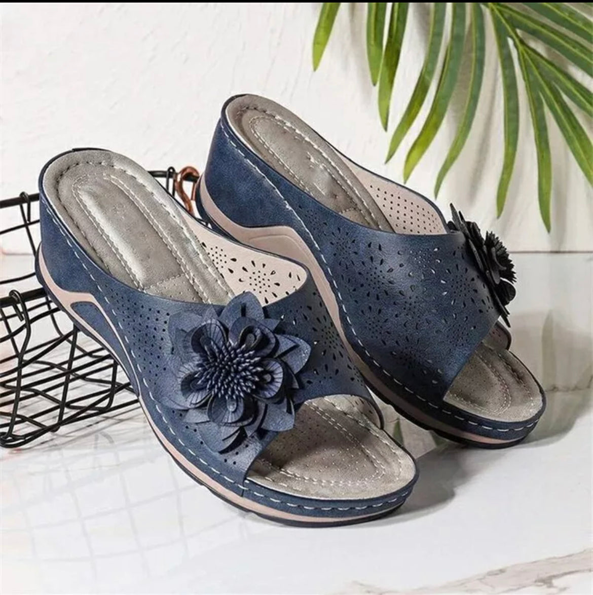 Rosenau | Leder-Sandalen mit Fußgewölbeunterstützung